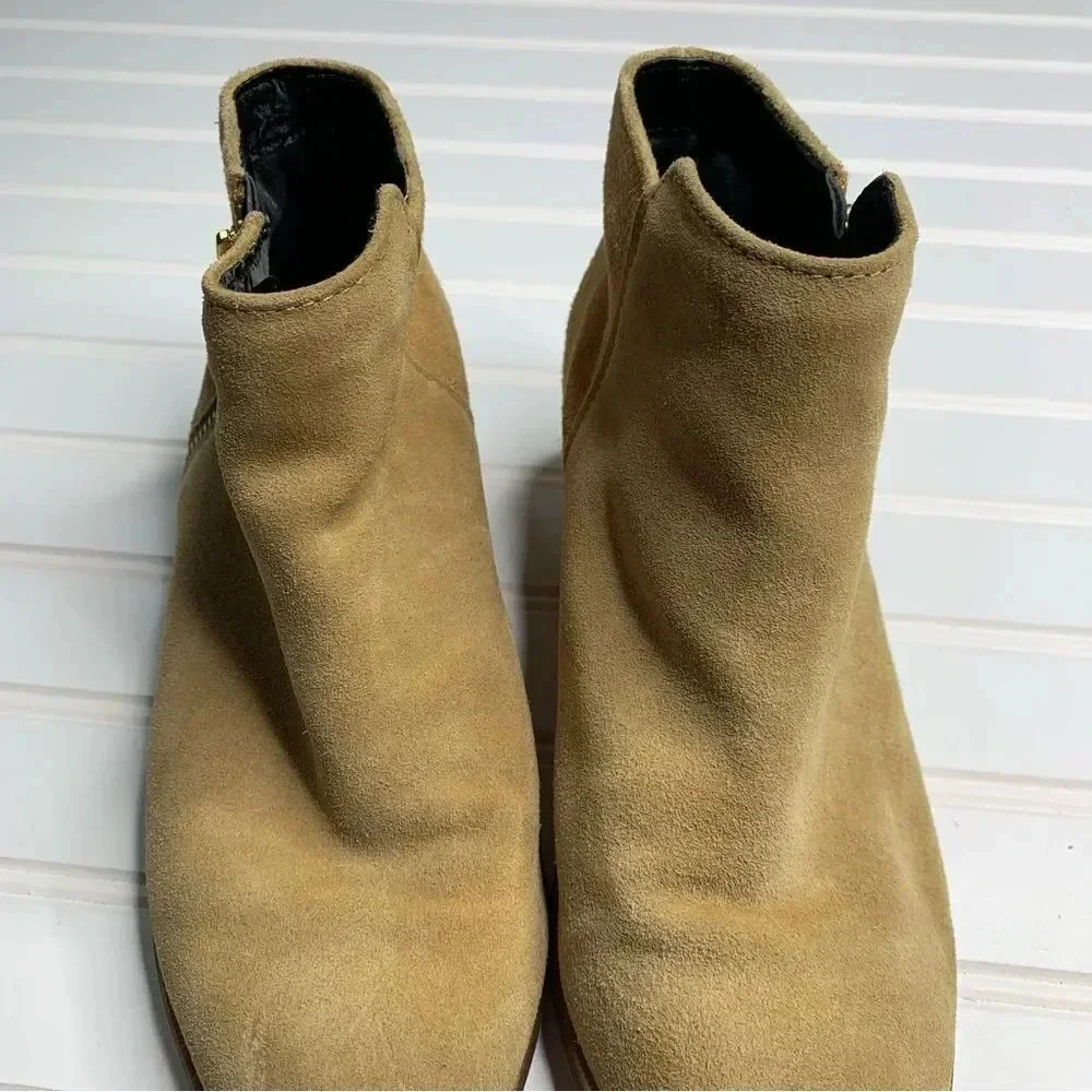 Sam Edelman Holt Camel Suede Leather Ankle Boots